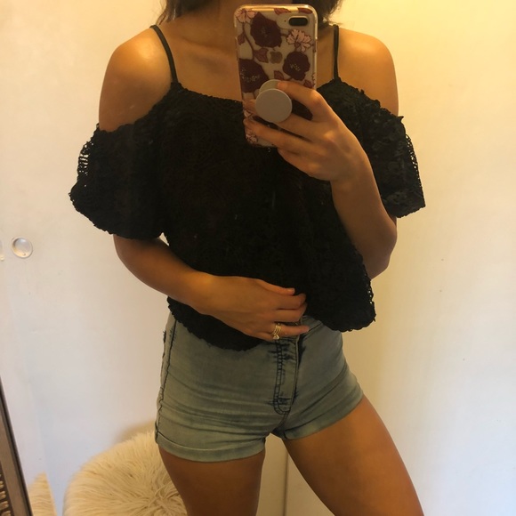 Off The Should Lace Boho Top - Picture 2 of 4